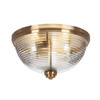 3 Light Flush Mount In New Age Brass (826-NAB-6)