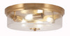 4 Light Flush Mount In New Age Brass (837-NAB-2)