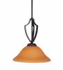 Zilo 1 Light Pendant In Matte Black (562-MB-624)