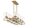 Crosby 8-Light Linear Chandelier in Warm Brass (1-1862-8-322)