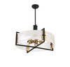 Hayward 5-Light Pendant in Matte Black with Warm Brass (7-1696-5-143)