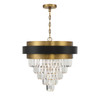 Marquise 4-Light Chandelier in Matte Black with Warm Brass (1-1669-4-143)