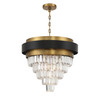 Marquise 4-Light Chandelier in Matte Black with Warm Brass (1-1669-4-143)
