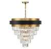 Marquise 9-Light Chandelier in Matte Black with Warm Brass (1-1668-9-143)
