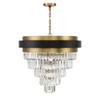 Marquise 9-Light Chandelier in Matte Black with Warm Brass (1-1668-9-143)