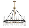Santiago 12-Light Chandelier in Matte Black with Warm Brass (1-1934-12-143)