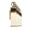 Abel 5-Light LED Bathroom Vanity Light in Matte Black with Warm Brass Accents (8-1638-5-143)