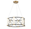 Aries 6-Light LED Pendant in Matte Black with Burnished Brass Accents (7-1639-6-144)
