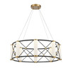 Aries 8-Light LED Pendant in Matte Black with Burnished Brass Accents (7-1640-8-144)