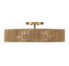 Savoy House Ashe 5-Light Ceiling Light in Warm Brass and Rope (6-1682-5-320)