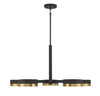 Ashor 5-Light LED Chandelier in Matte Black with Warm Brass (1-1635-5-143)