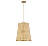 Astoria 6-Light Pendant in Natural with Burnished Brass (3-1772-6-200)