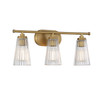 Chantilly 3-Light Bathroom Vanity Light in Warm Brass (8-1745-3-322)