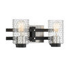 Colt 2-Light Bathroom Vanity Light in Matte Black with Satin Nickel (8-1909-2-66)