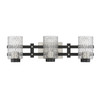 Colt 3-Light Bathroom Vanity Light in Matte Black with Satin Nickel (8-1909-3-66)