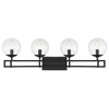 Crosby 4-Light Bathroom Vanity Light in Matte Black (8-1860-4-BK)