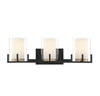 Eaton 3-Light Bathroom Vanity Light in Matte Black with Warm Brass (8-1977-3-143)
