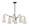 Edgewood 6-Light Linear Chandelier in Matte Black (1-1785-6-89)