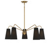 Edgewood 5-Light Chandelier in Warm Brass (1-1786-5-322)