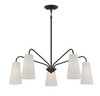 Savoy House Edgewood 5-Light Chandelier in Matte Black (1-1786-5-89)
