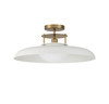 Gavin 1-Light Ceiling Light in White with Warm Brass Accents (6-1685-1-142)