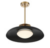 Gavin 1-Light Pendant in Matte Black with Warm Brass (7-1690-1-143)