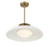 Gavin 1-Light Pendant in White with Warm Brass (7-1690-1-142)