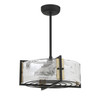 Hayward 4-Light Fan D'Lier in Matte Black with Warm Brass (24-FD-1698-143)