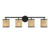 Jaylar 4-Light Bathroom Vanity Light in Matte Black (8-1648-4-BK)