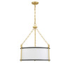 Kian 3-Light Pendant in Matte Black with True Gold (7-1920-3-261)