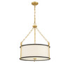 Kian 3-Light Pendant in Matte Black with True Gold (7-1920-3-261)
