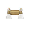 Lakewood 2-Light Bathroom Vanity Light in Warm Brass (8-1830-2-322)