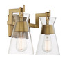 Lakewood 2-Light Bathroom Vanity Light in Warm Brass (8-1830-2-322)