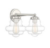 2-Light Bathroom Vanity Light in Polished Nickel (M80072PN)