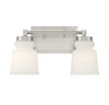2-Light Bathroom Vanity Light in Brushed Nickel (M80057BN)