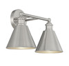 2-Light Bathroom Vanity Light in Brushed Nickel (M80063BN)