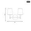 Savoy House 2-Light Bathroom Vanity Light in Natural Brass (M80050NB)