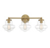3-Light Bathroom Vanity Light in Natural Brass (M80073NB)