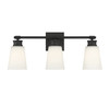 3-Light Bathroom Vanity Light in Matte Black (M80055MBK)