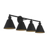 4-Light Bathroom Vanity Light in Matte Black (M80065MBK)
