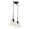 2-Light Linear Chandelier in Matte Black (M100108MBK)