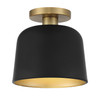 1-Light Ceiling Light in Matte Black with Natural Brass (M60067MBKNB)