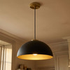 Savoy House 1-Light Pendant in Matte Black with Natural Brass (M7024MBKNB)