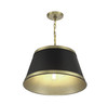 3-Light Pendant in Matte Black with Natural Brass (M7013MBKNB)