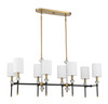 Tivoli 8-Light Linear Chandelier in Matte Black with Warm Brass (1-1889-8-143)