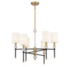 Tivoli 6-Light Chandelier in Matte Black with Warm Brass (1-1887-6-143)