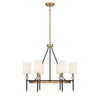 Tivoli 6-Light Chandelier in Matte Black with Warm Brass (1-1893-6-143)