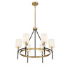 Tivoli 6-Light Chandelier in Matte Black with Warm Brass (1-1893-6-143)