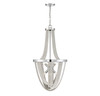 Contessa 6-Light Chandelier in Polished Chrome with Wooden Beads (1-1765-6-110)
