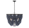 5-Light Chandelier in Navy Blue with Oil Rubbed Bronze (M100101NBLORB)